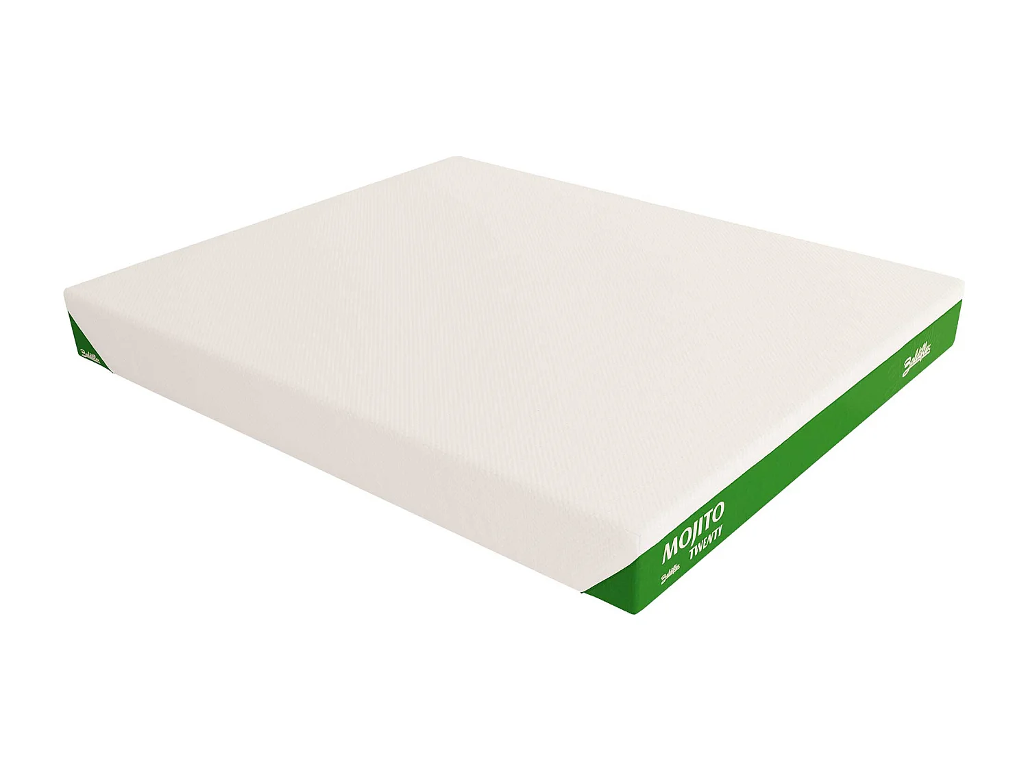 Materasso Memory Foam Mojito 20 cm con Fodera Sfoderabile, Singolo misura 80x200 cm