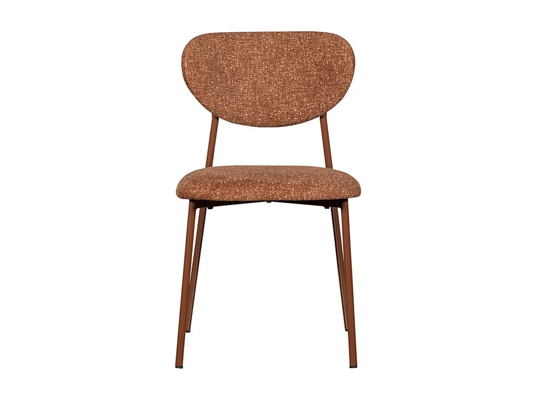 Valor - Lot de 2 chaises en tissu et métal - Marron