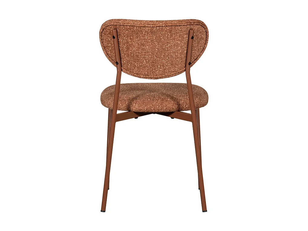Valor - Lot de 2 chaises en tissu et métal - Marron