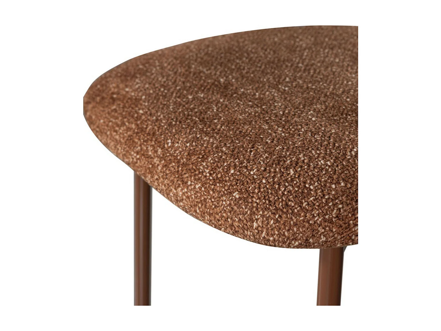 Valor - Lot de 2 chaises en tissu et métal - Marron