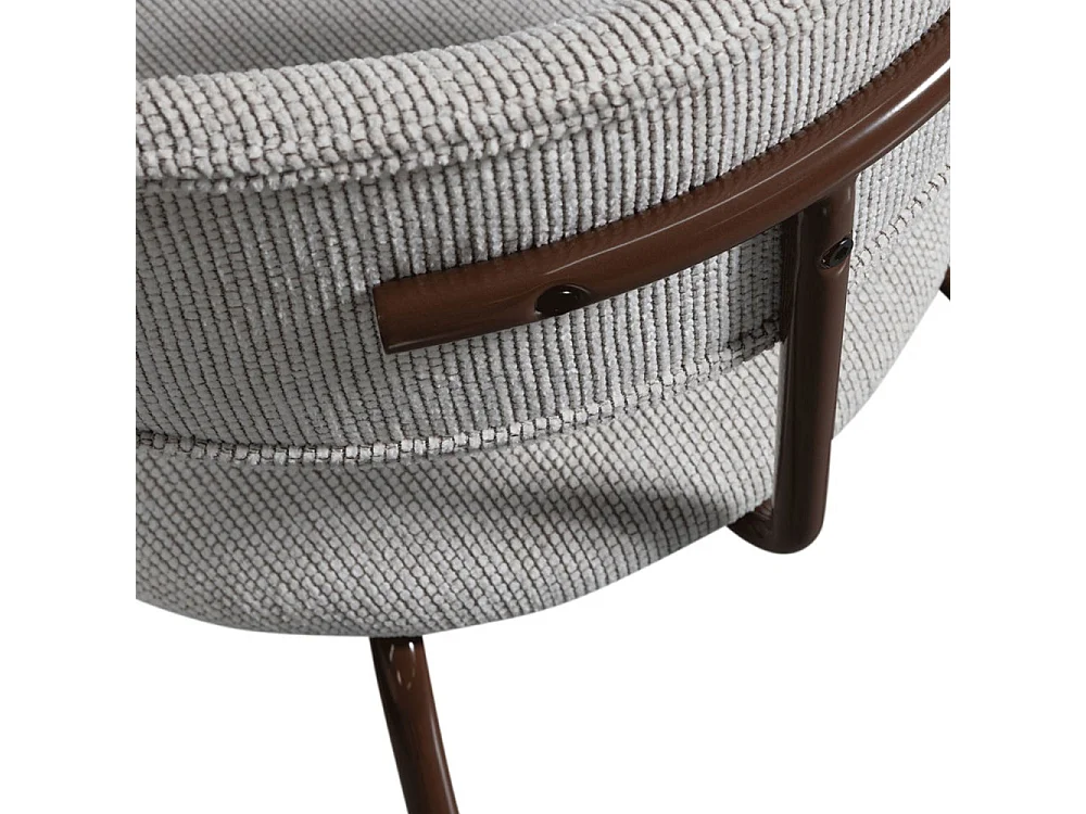 Travis - Lot de 2 chaises en tissu et pieds marron - Beige