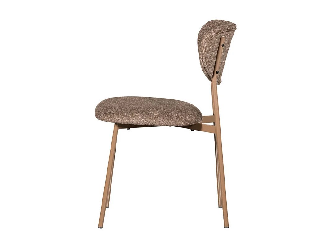 Valor - Lot de 2 chaises en tissu et métal - Taupe