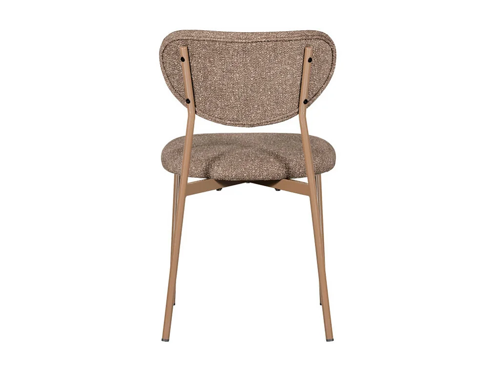 Valor - Lot de 2 chaises en tissu et métal - Taupe
