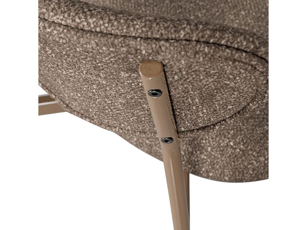 Valor - Lot de 2 chaises en tissu et métal - Taupe