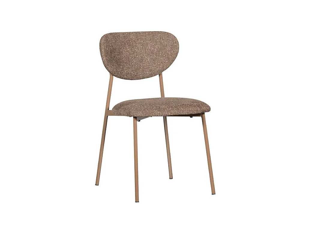 Valor - Lot de 2 chaises en tissu et métal - Taupe