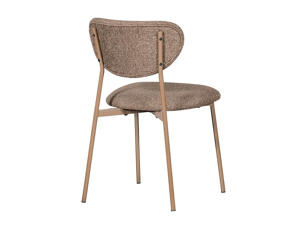 Valor - Lot de 2 chaises en tissu et métal - Taupe