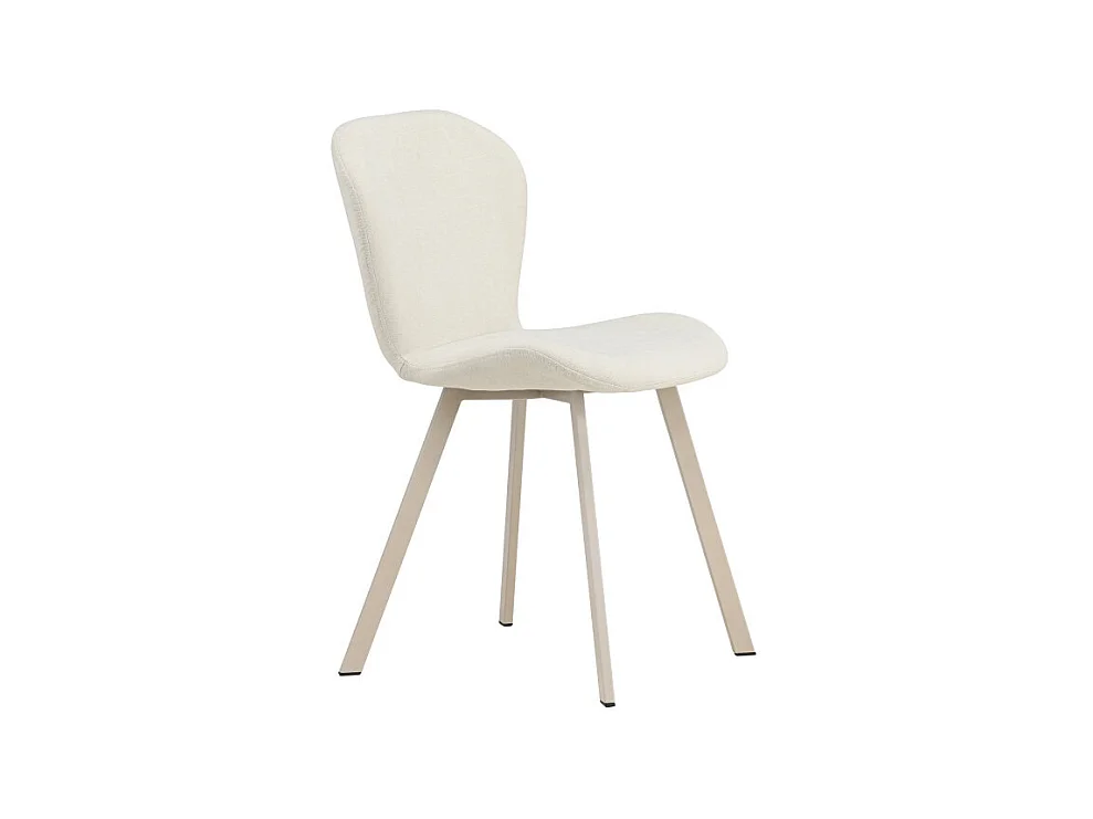 Lilja - Lot de 2 chaises en tissu pieds beiges - Beige