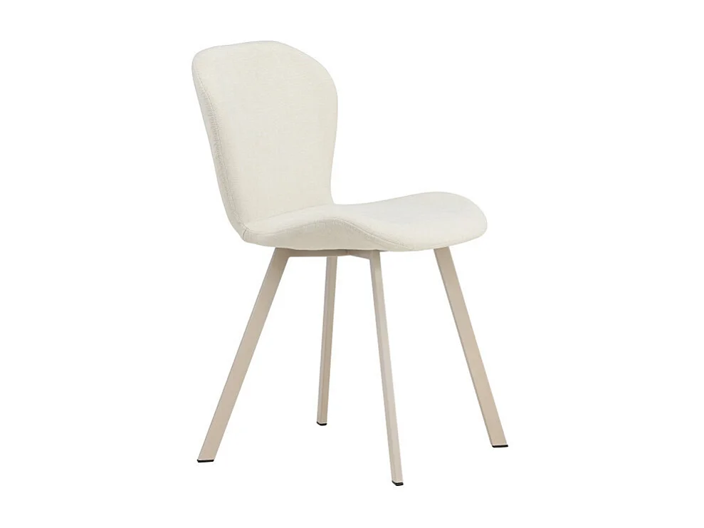 Lilja - Lot de 2 chaises en tissu pieds beiges - Beige