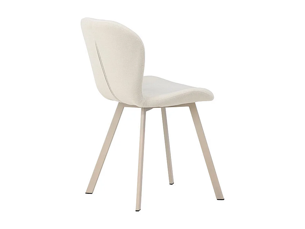 Lilja - Lot de 2 chaises en tissu pieds beiges - Beige