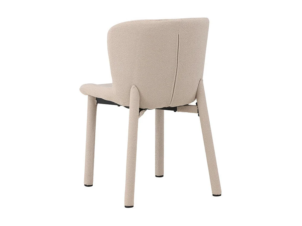 Astoria - Lot de 2 chaises en tissu bouclette - Beige