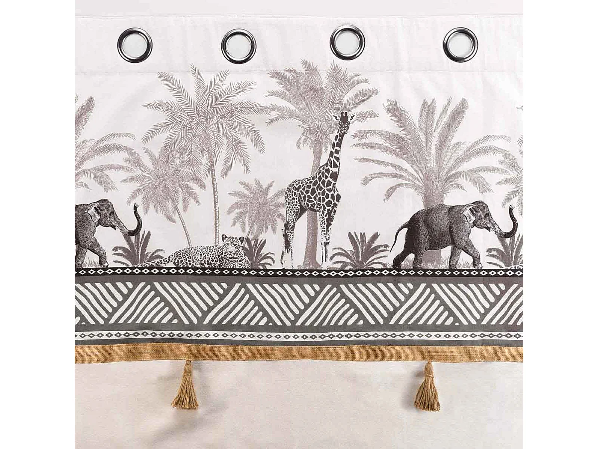 Rideau à Œillets "Kenya Lodge" 140x240cm Naturel