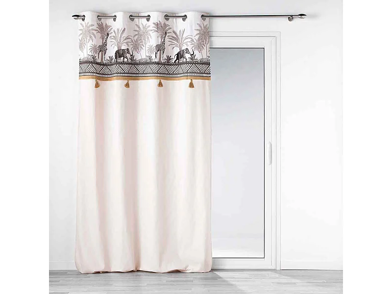 Rideau à Œillets "Kenya Lodge" 140x240cm Naturel