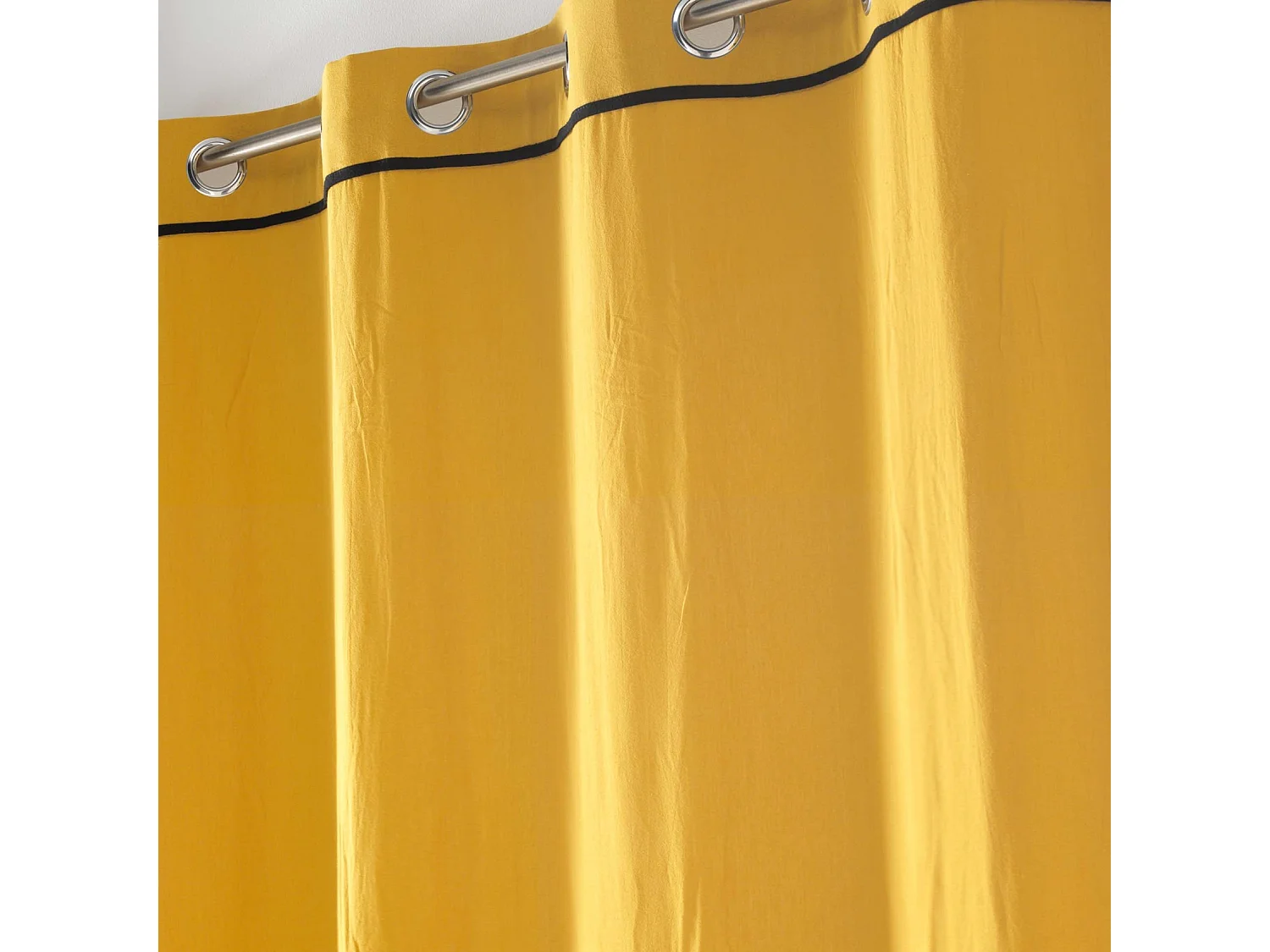 Cortina lisa en algodón lavado 135 x 240 cm