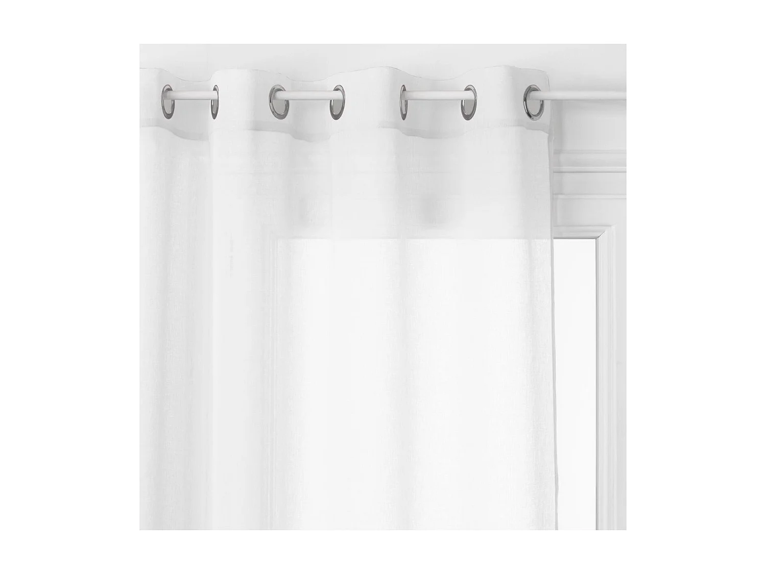 Voilage à œillets Blanc 140 x 240 cm