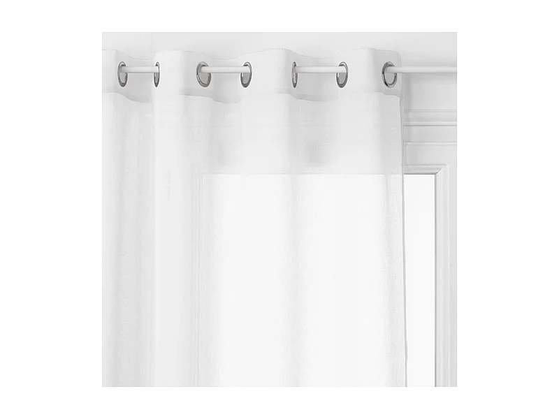 Voilage à œillets Blanc 140 x 240 cm