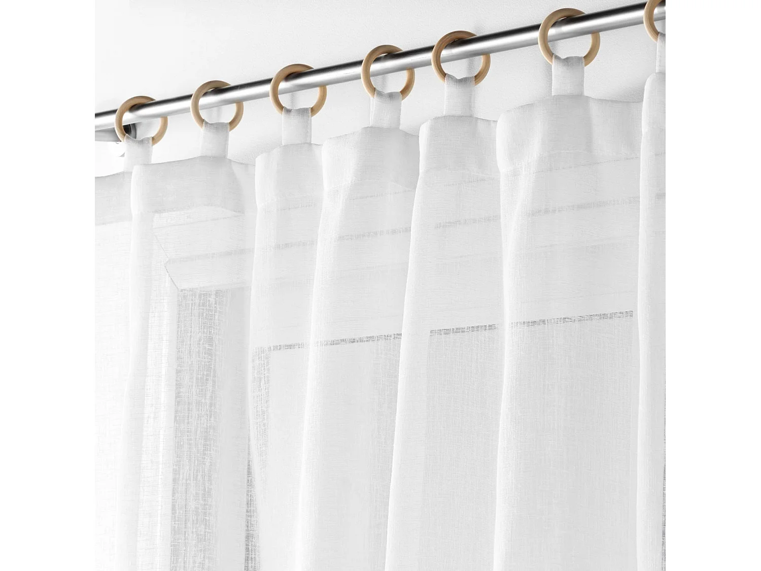 Rideau Voilage à Œillets "Minalisa" 140x240cm Blanc