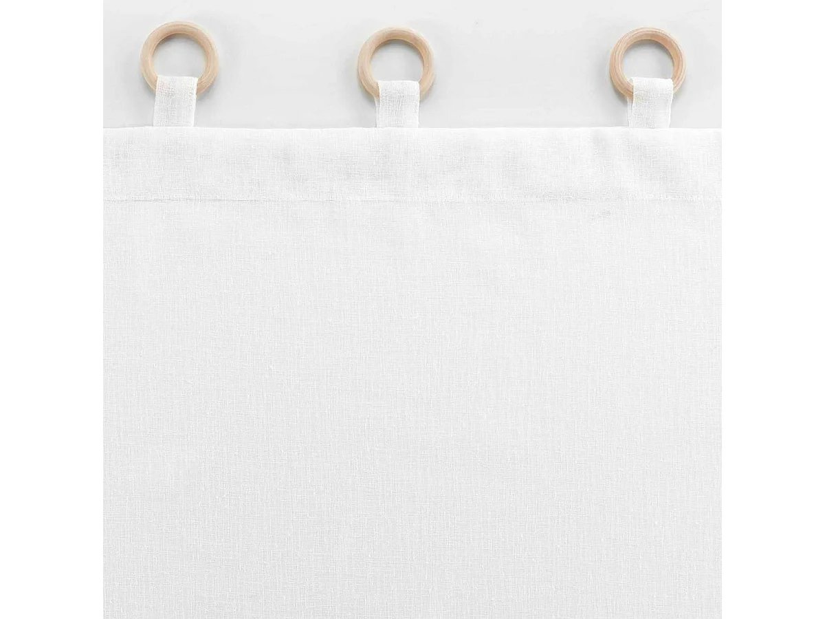 Rideau Voilage à Œillets "Minalisa" 140x240cm Blanc