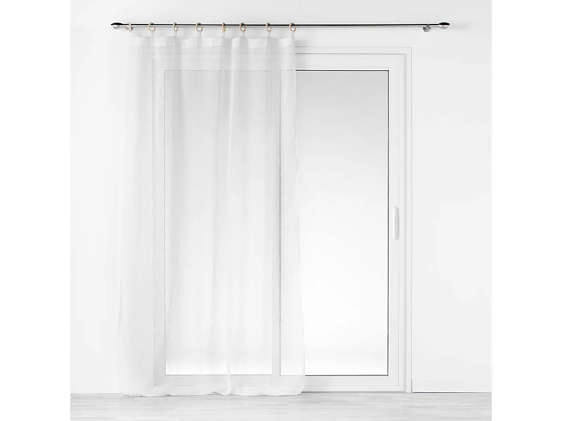 Rideau Voilage à Œillets "Minalisa" 140x240cm Blanc