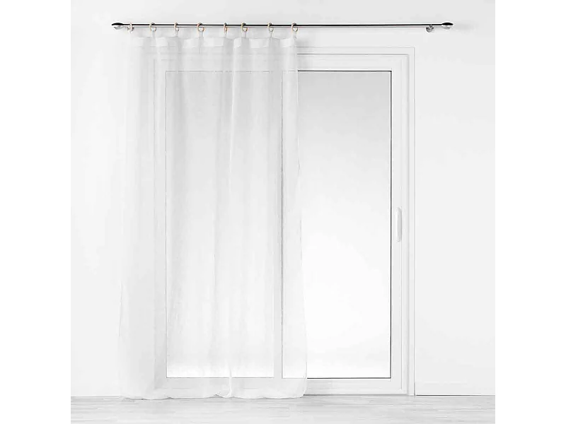 Rideau Voilage à Œillets "Minalisa" 140x240cm Blanc