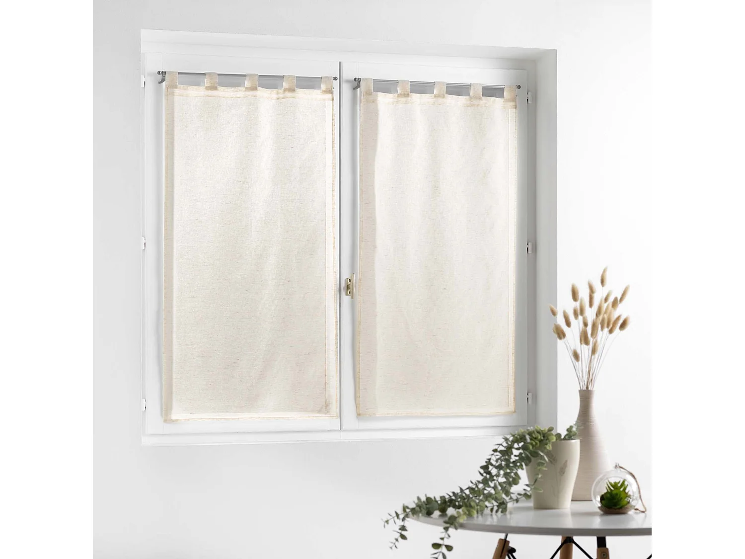 Paire de Voilages "Norine" 60x120cm Naturel