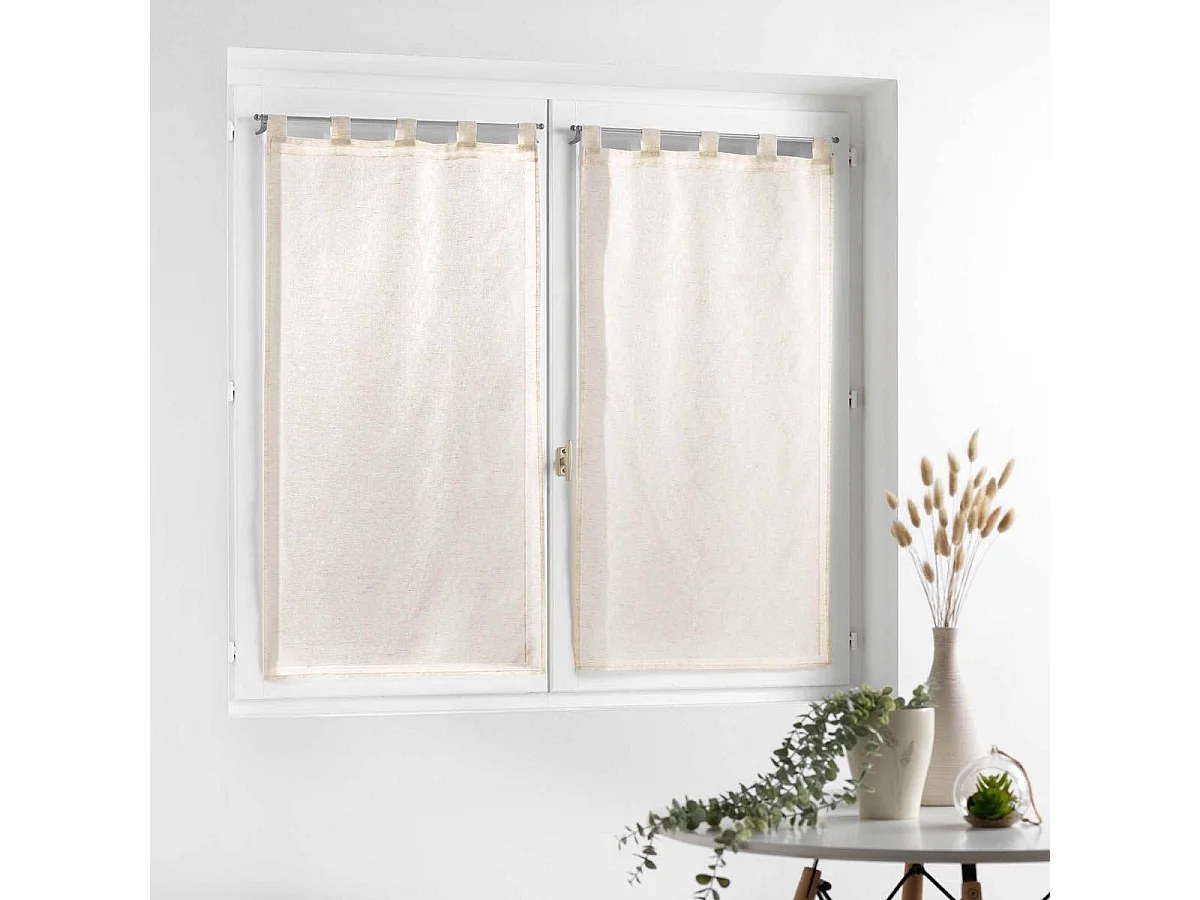 Paire de Voilages "Norine" 60x120cm Naturel