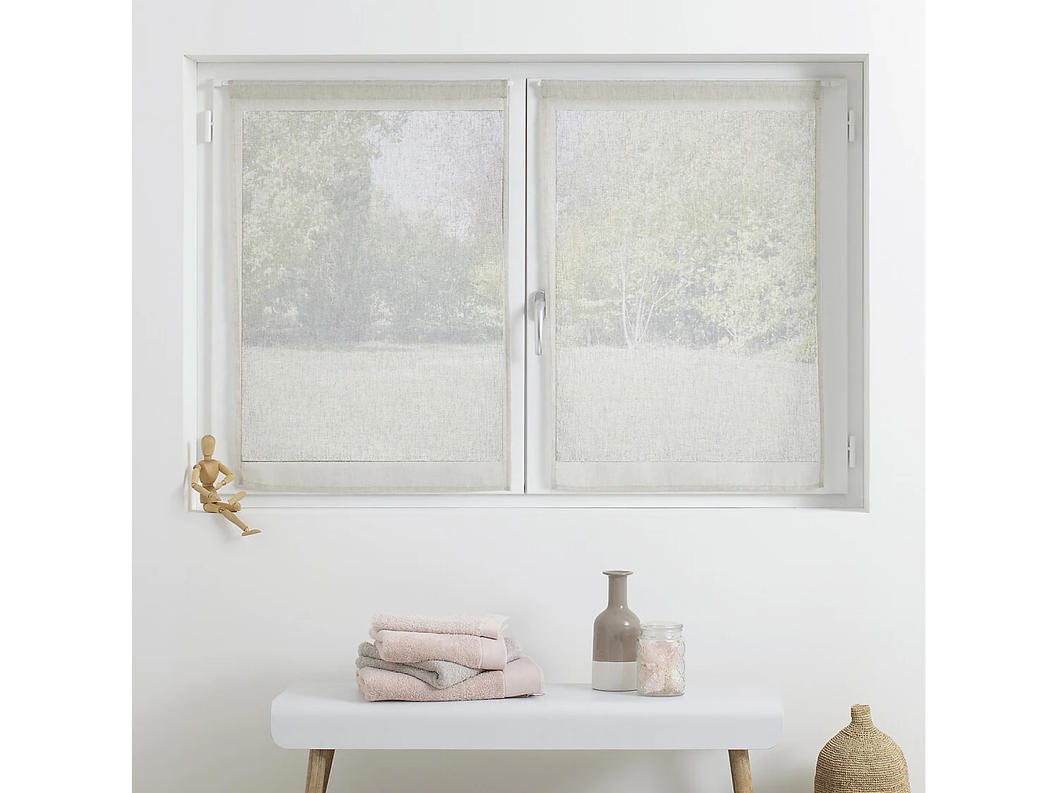 Paire de Voilages "Fred" 60x90cm Lin