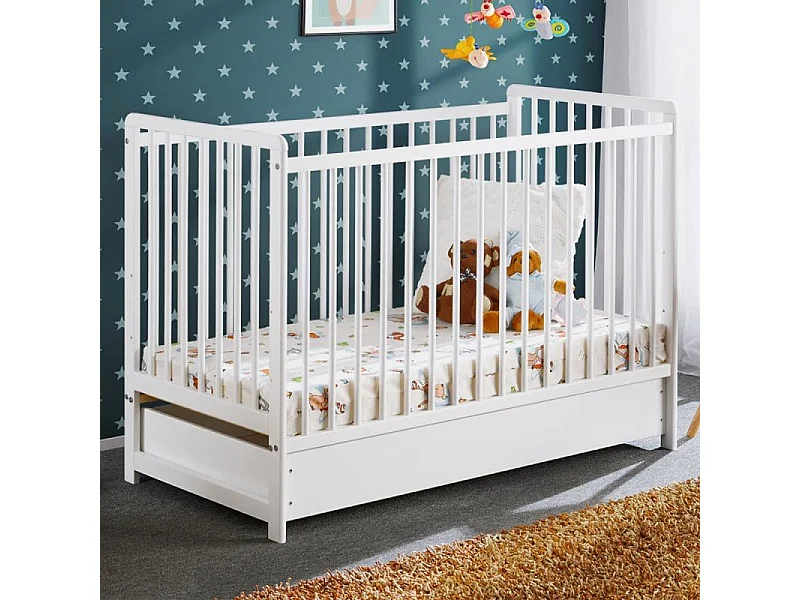 Łóżeczko dziecięce CYPI II PLUS 120x60 biały mat