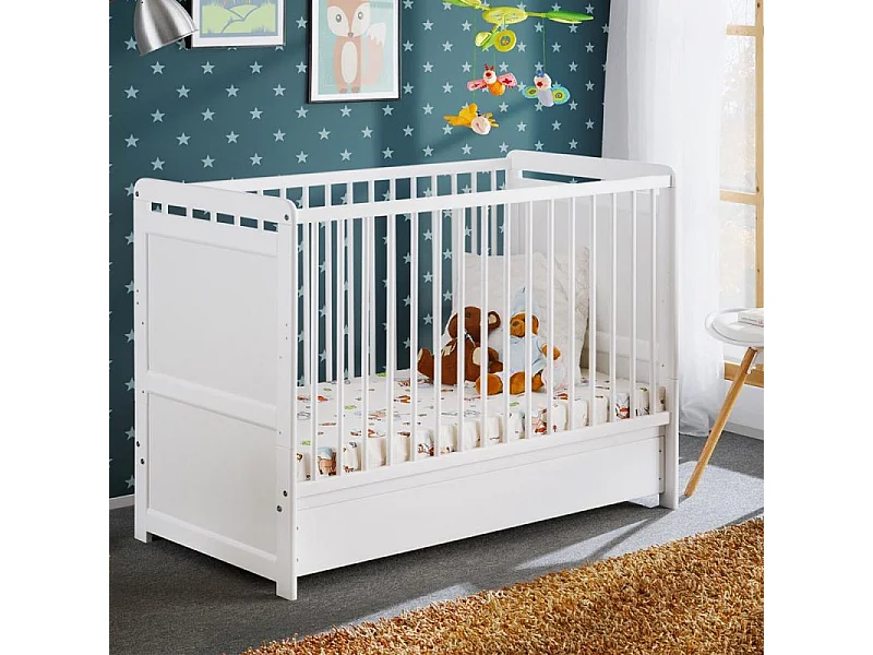 Łóżeczko dziecięce TYMEK PLUS 120x60 biały mat