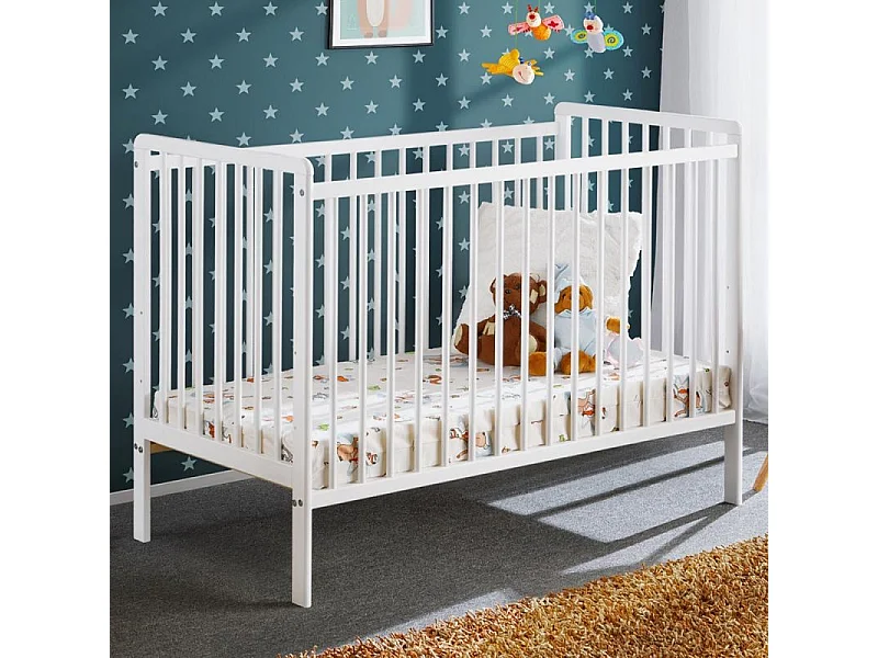 Lit Bébé "Cypi" 60x120cm Blanc