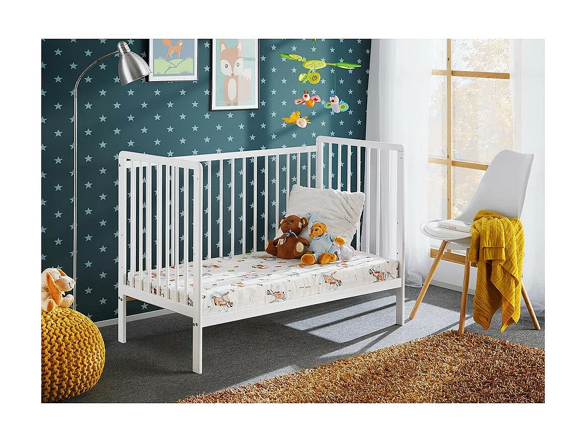 Lit Bébé "Cypi" 60x120cm Blanc