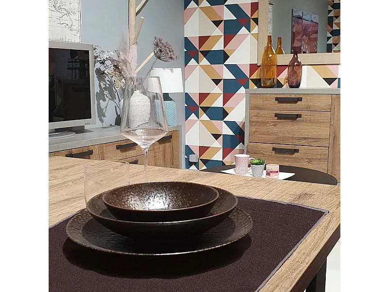 Lot de 6 sets de table, lin et coton brun 36 x 48 cm - CONSTELLA 9048