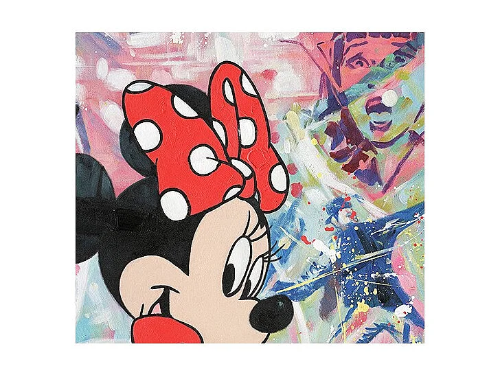 Tableau peinture Minnie 100 x 70 cm Pop Art - Magic mouse