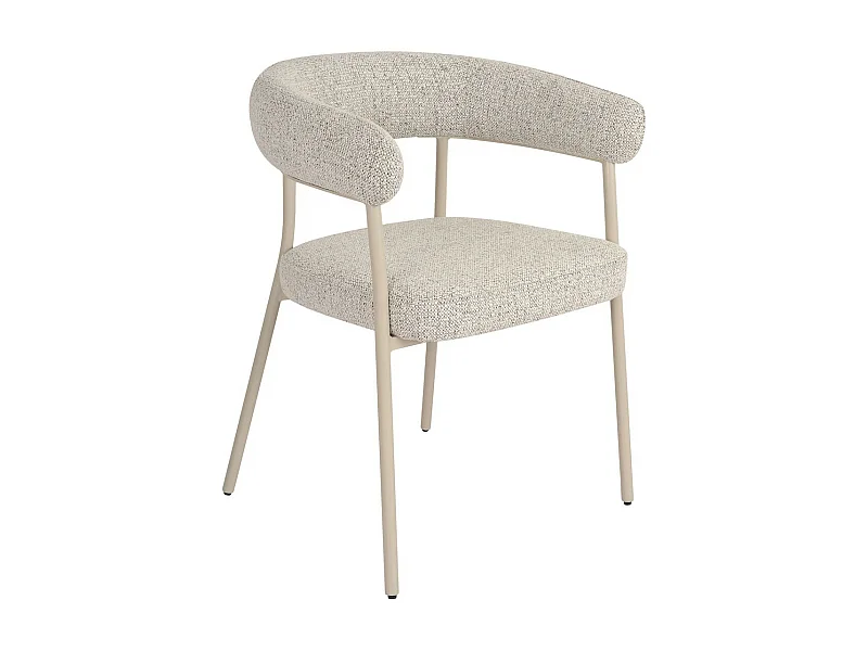 Set van 2 Stoelen Trivio, Beige, 57,5x56x77 cm, EPIKASA
