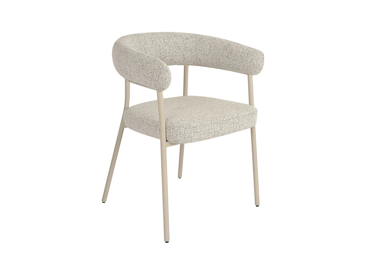 Lot de 2 Chaises Trivio, Beige, 57,5x56x77 cm, EPIKASA