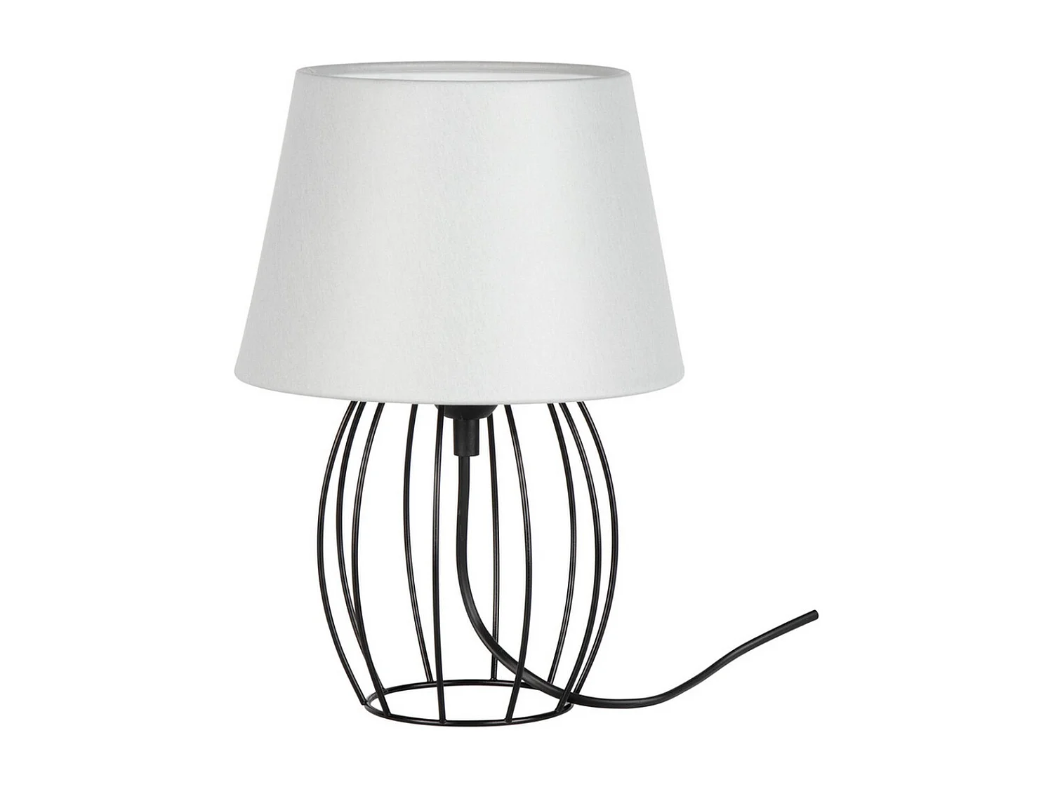 Lampe à Poser Bullaque, Noir, 20x20x29 cm, EPIKASA