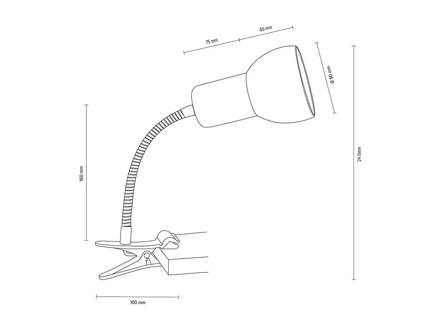 Lampe à Poser Fulvio, Marron, 9x24x24 cm, EPIKASA