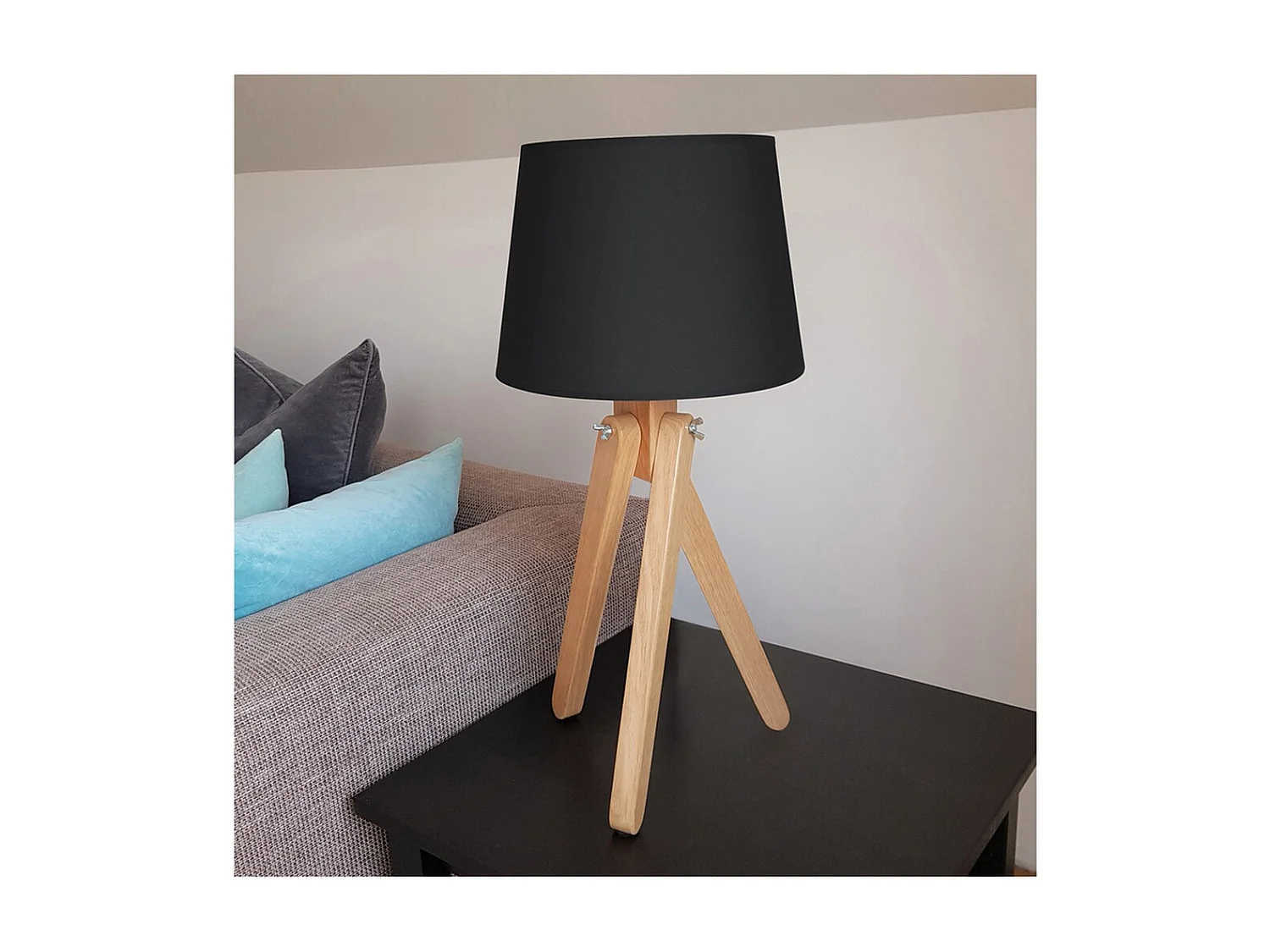 Lampada da Tavolo Sambre, Marrone, 30x30x63 cm, EPIKASA