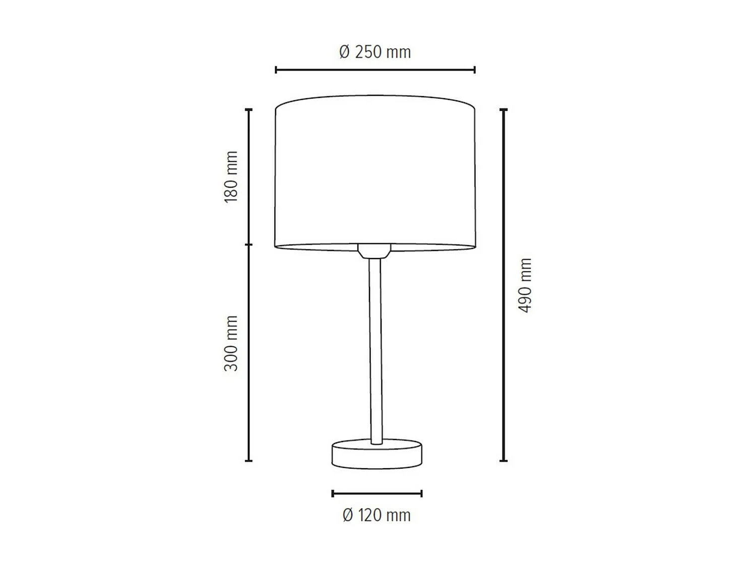 Tafellamp Cinca, Beige, 25x25x49 cm, EPIKASA