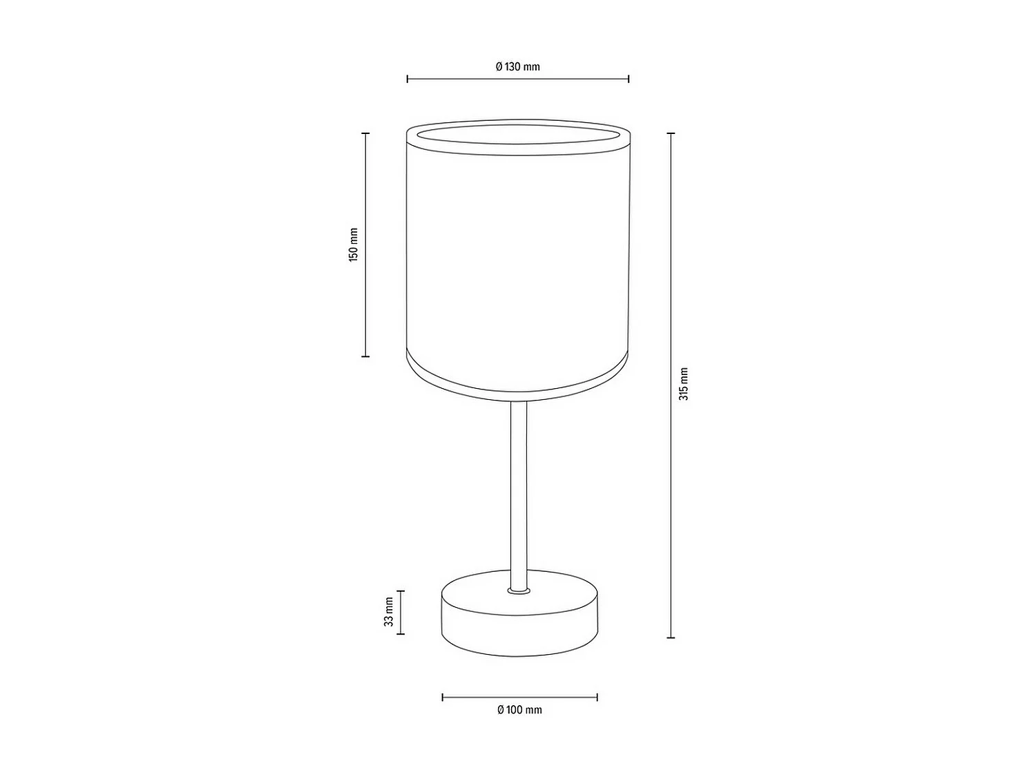 Lampe à Poser Genil, Blanc, 13x13x31,5 cm, EPIKASA