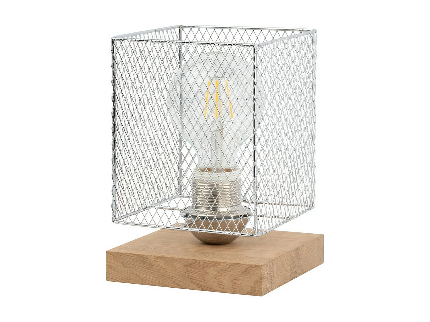 Lampe à Poser Ulla, Marron, 13,5x13,5x21 cm, EPIKASA