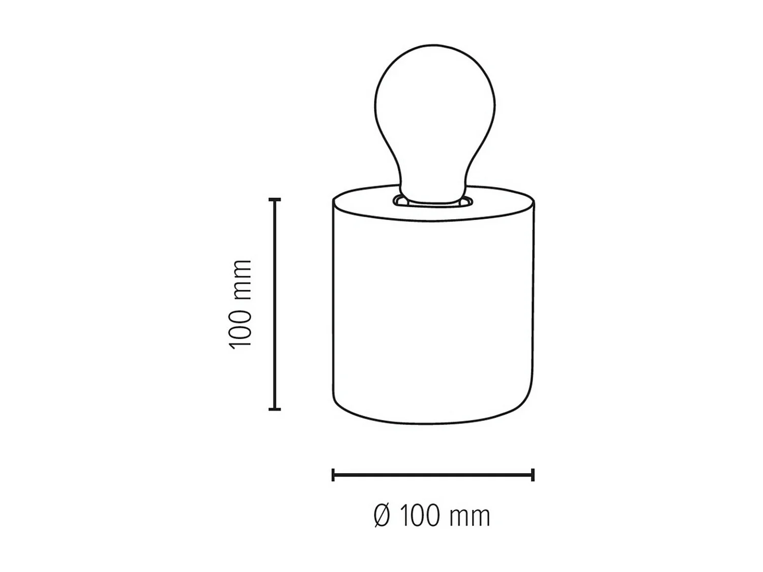 Candeeiro de Mesa Callisto, Castanho, 9,5x9,5x9,5 cm, EPIKASA