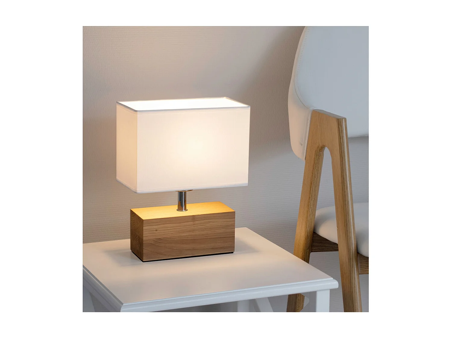 Lampe à Poser Almanzora, Marron, 12x22x27 cm, EPIKASA