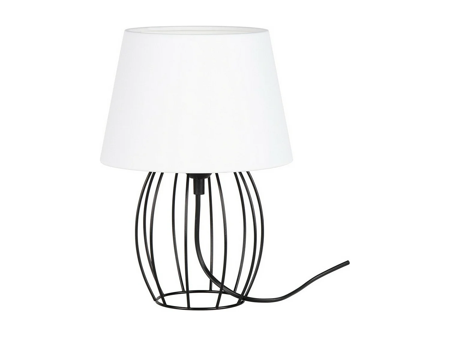 Lampe à Poser Bullaque, Noir, 20x20x29 cm, EPIKASA