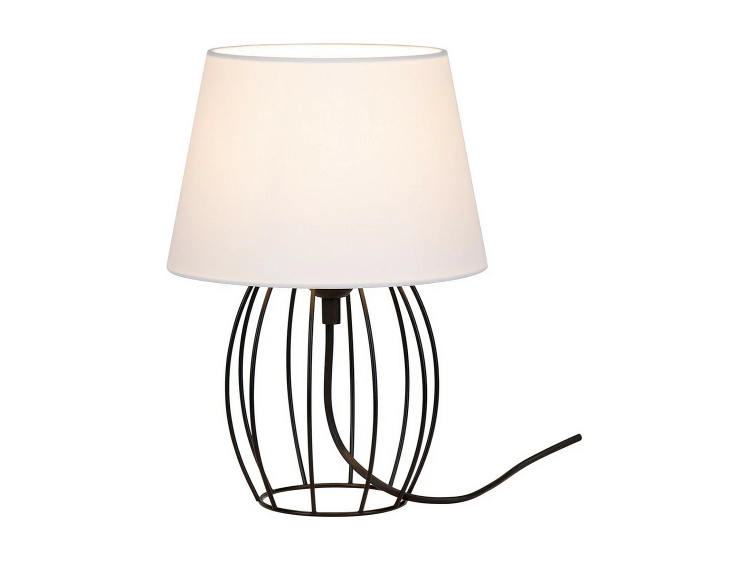 Lampe à Poser Bullaque, Noir, 20x20x29 cm, EPIKASA