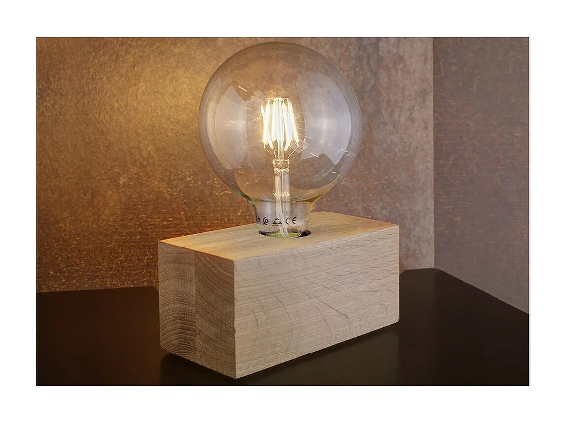 Lampa Stołowa Almanzora, Brązowy, 8x18x8 cm, EPIKASA