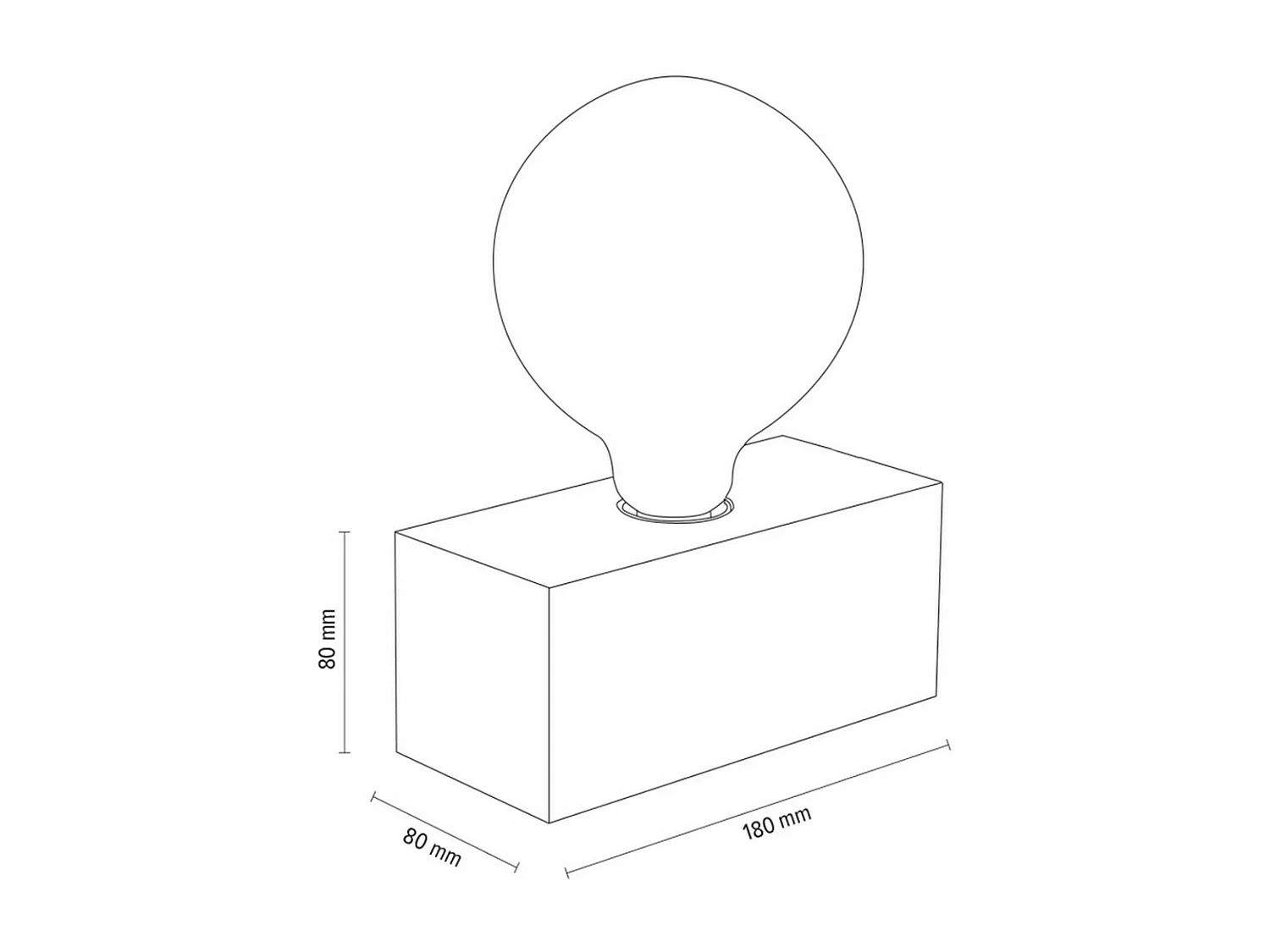 Lampa Stołowa Almanzora, Brązowy, 8x18x8 cm, EPIKASA