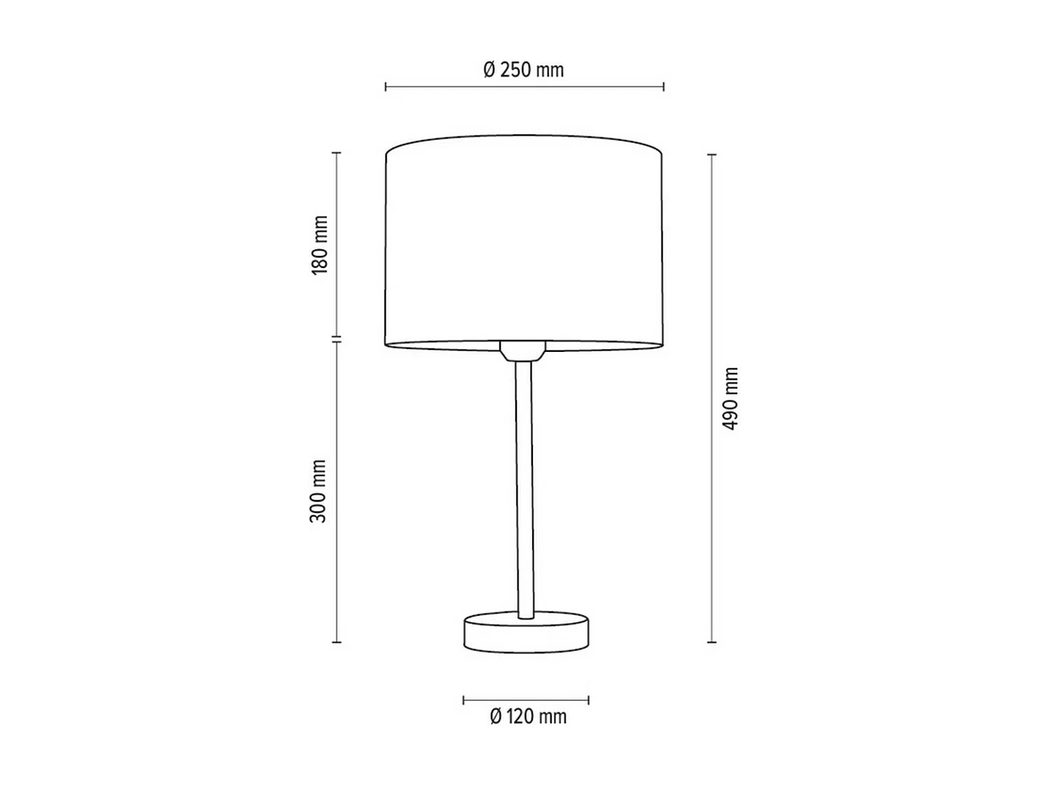 Lampe à Poser Esla, Gris, 25x25x49 cm, EPIKASA