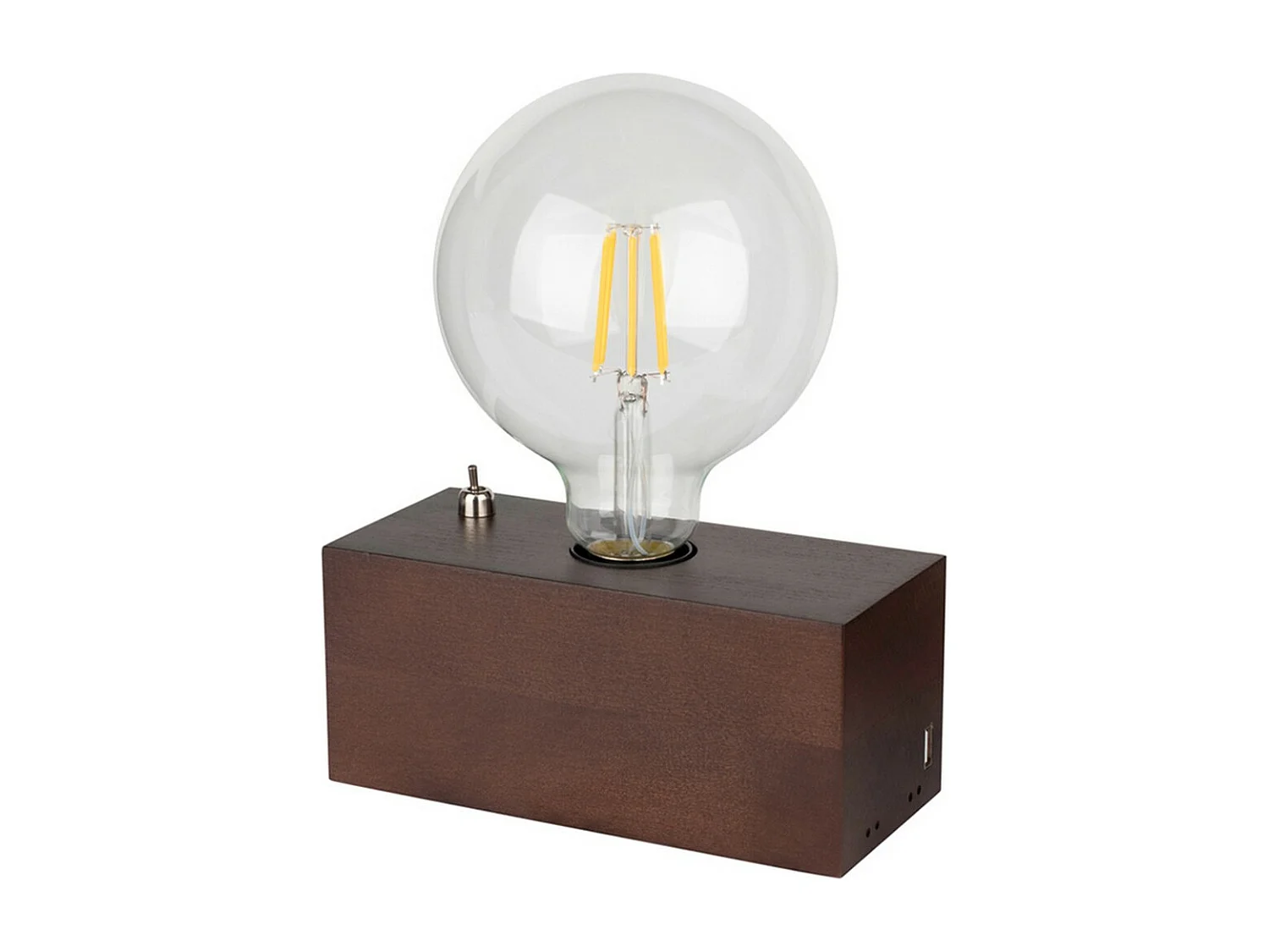 Lampe à Poser Almanzora, Marron, 8x18x8 cm, EPIKASA