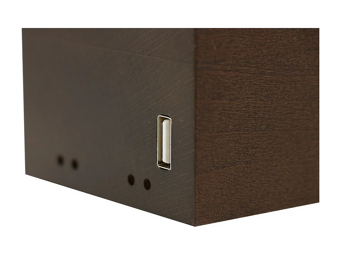 Lampe à Poser Almanzora, Marron, 8x18x8 cm, EPIKASA