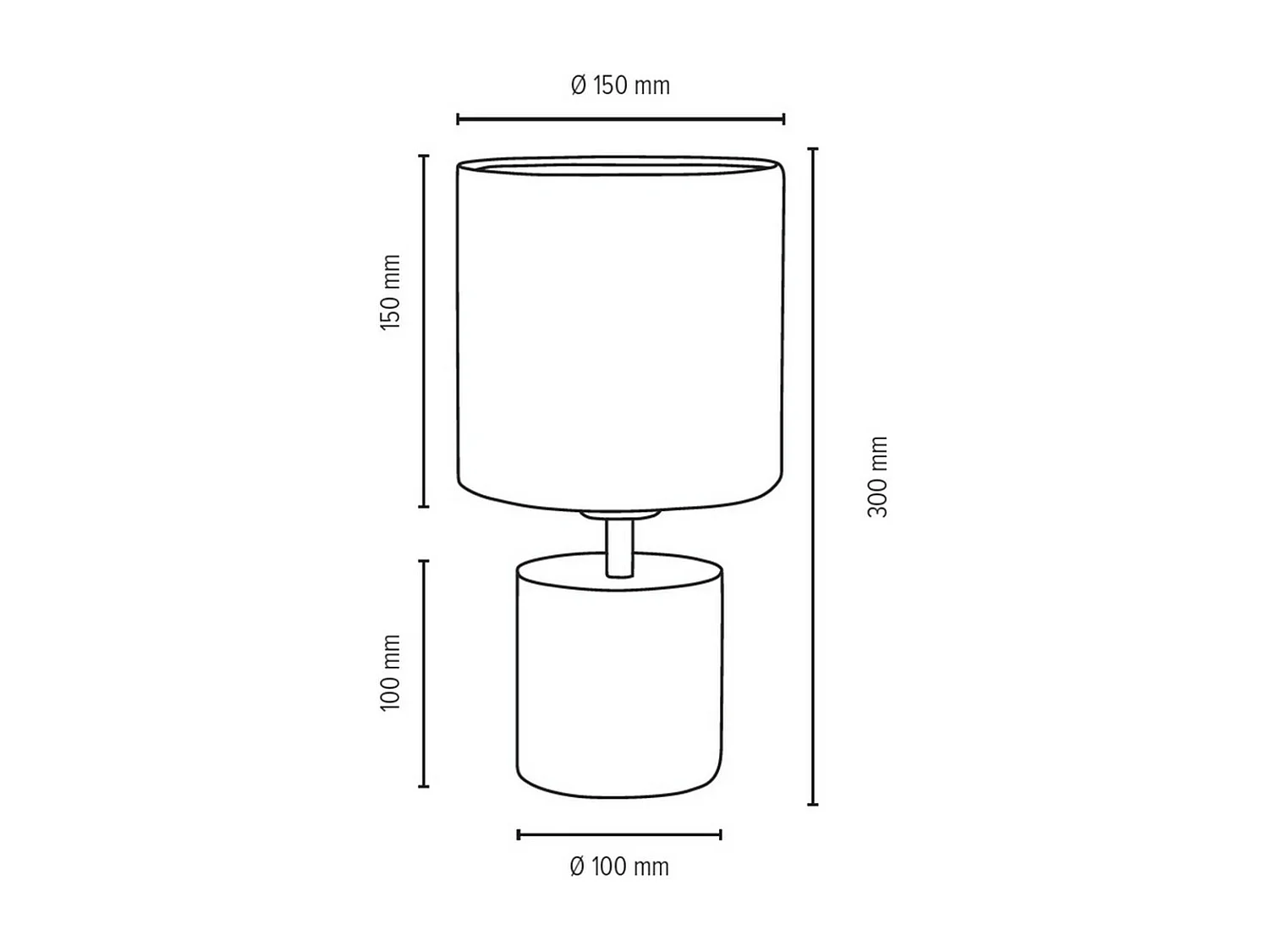 Candeeiro de Mesa Mure, Castanho, 15x15x30 cm, EPIKASA